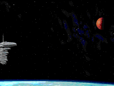 Spaceship POV GIF